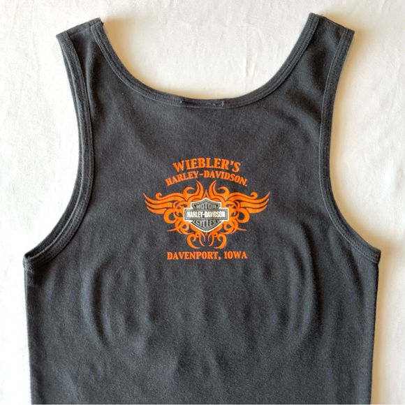 Harley Davidson Womens Tank Top Y2K Weiblers Davenport Iowa Glitter Logo Size M - Picture 11 of 16